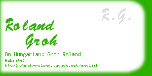 roland groh business card